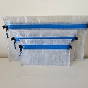 Ultralight Rectangle Zipper Pouches - Clear 1.43 oz/yd Dyneema