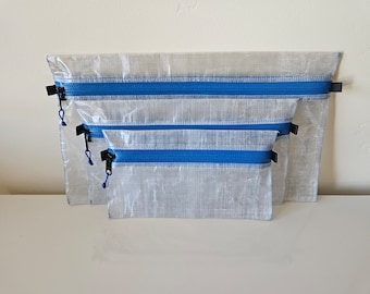 Ultralight Rectangle Zipper Pouches - Clear 1.43 oz/yd Dyneema