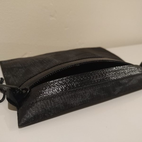 Ultralight Wallet Zipper Pouch - Black Dyneema
