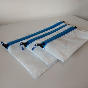 Bolsas de cremallera rectangular ultraligera White Dyneema imagen 2