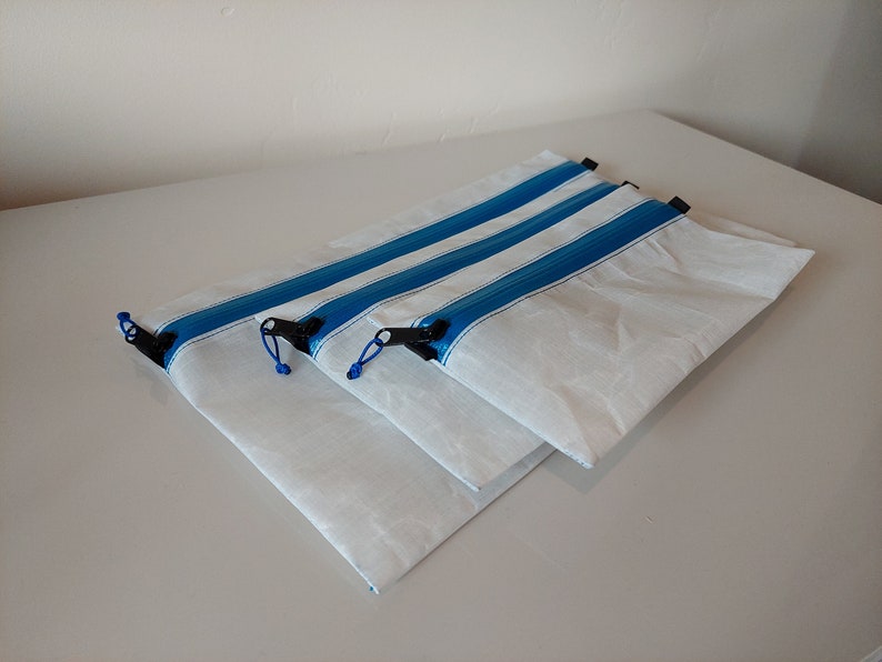 Bolsas de cremallera rectangular ultraligera White Dyneema imagen 2