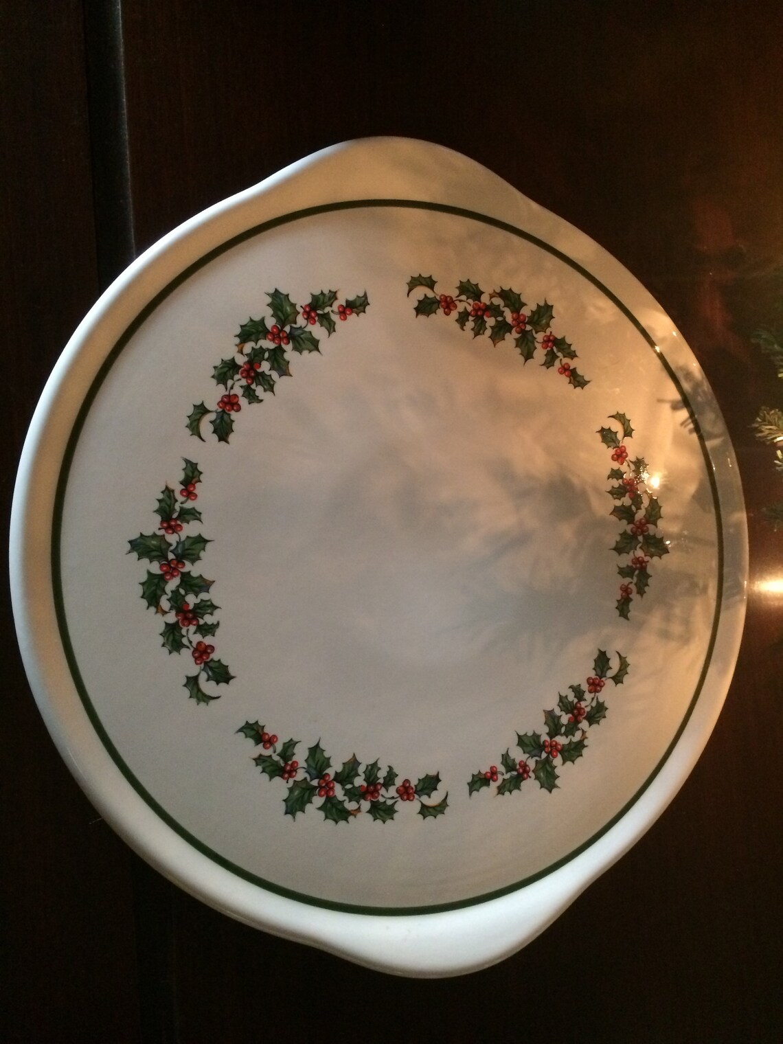 Vintage Myott Christmas Serving Plate Holly Berries Plate Etsy