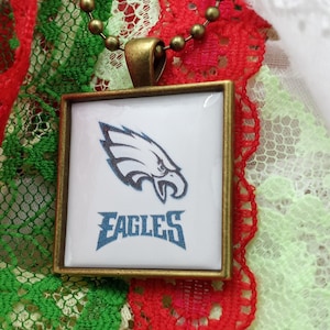 Philadelphia Eagles Football Pendant Square Fashion Sports Necklace