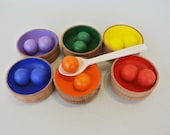 Wooden sorter. Sorting toy balls. Wood rainbow balls. Wood rainbow sorter. Wooden balls. Wooden toys