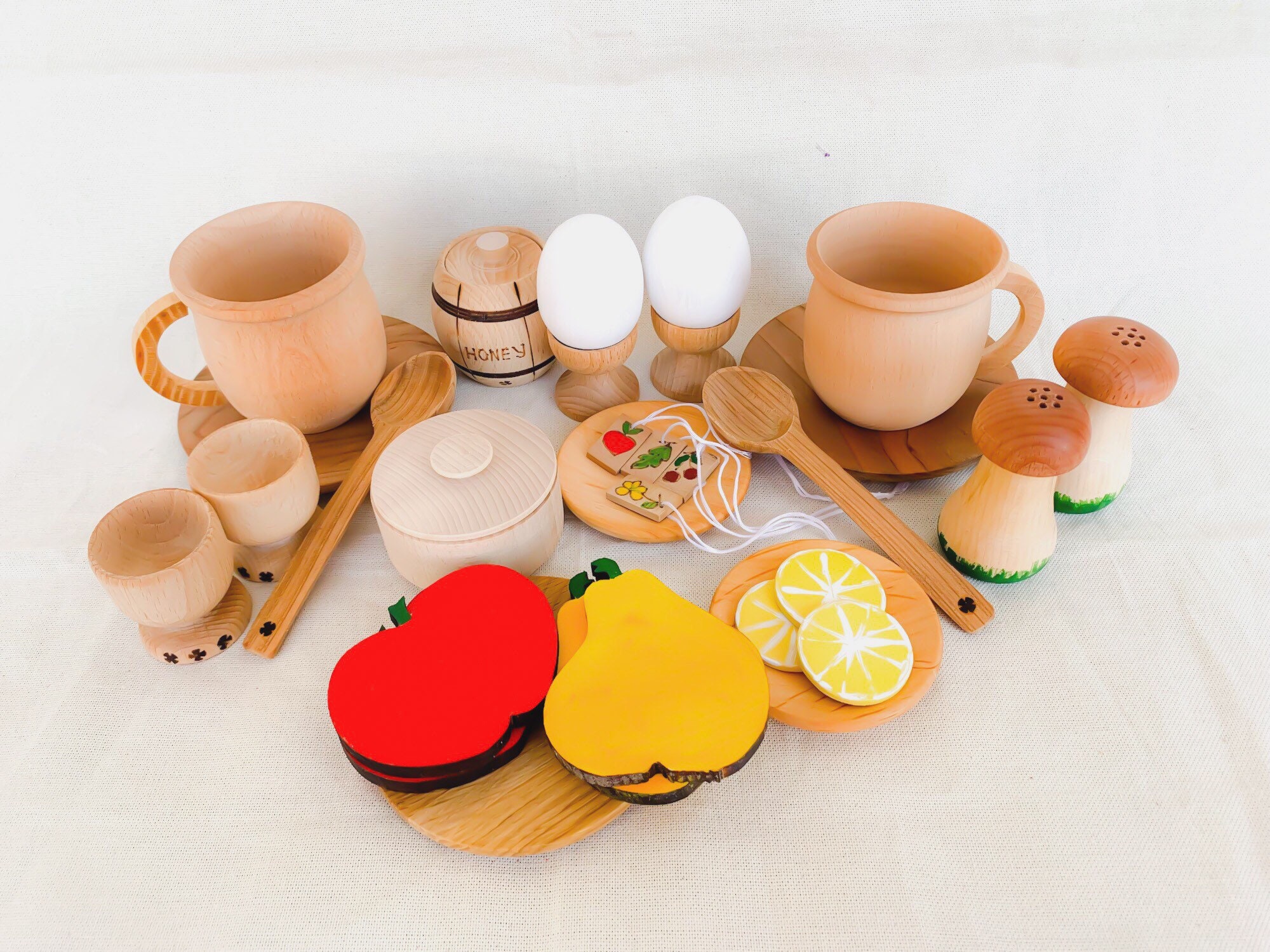 Play food kitchen toys 30pcs. Wooden food toys. Play kitchen Etsy