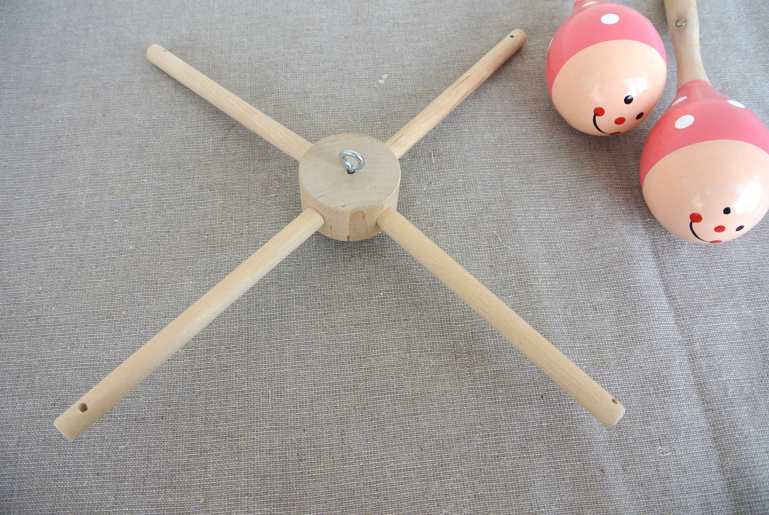 DIY Holz mobile Aufhänger. Baby mobile Rahmen. Holz mobile