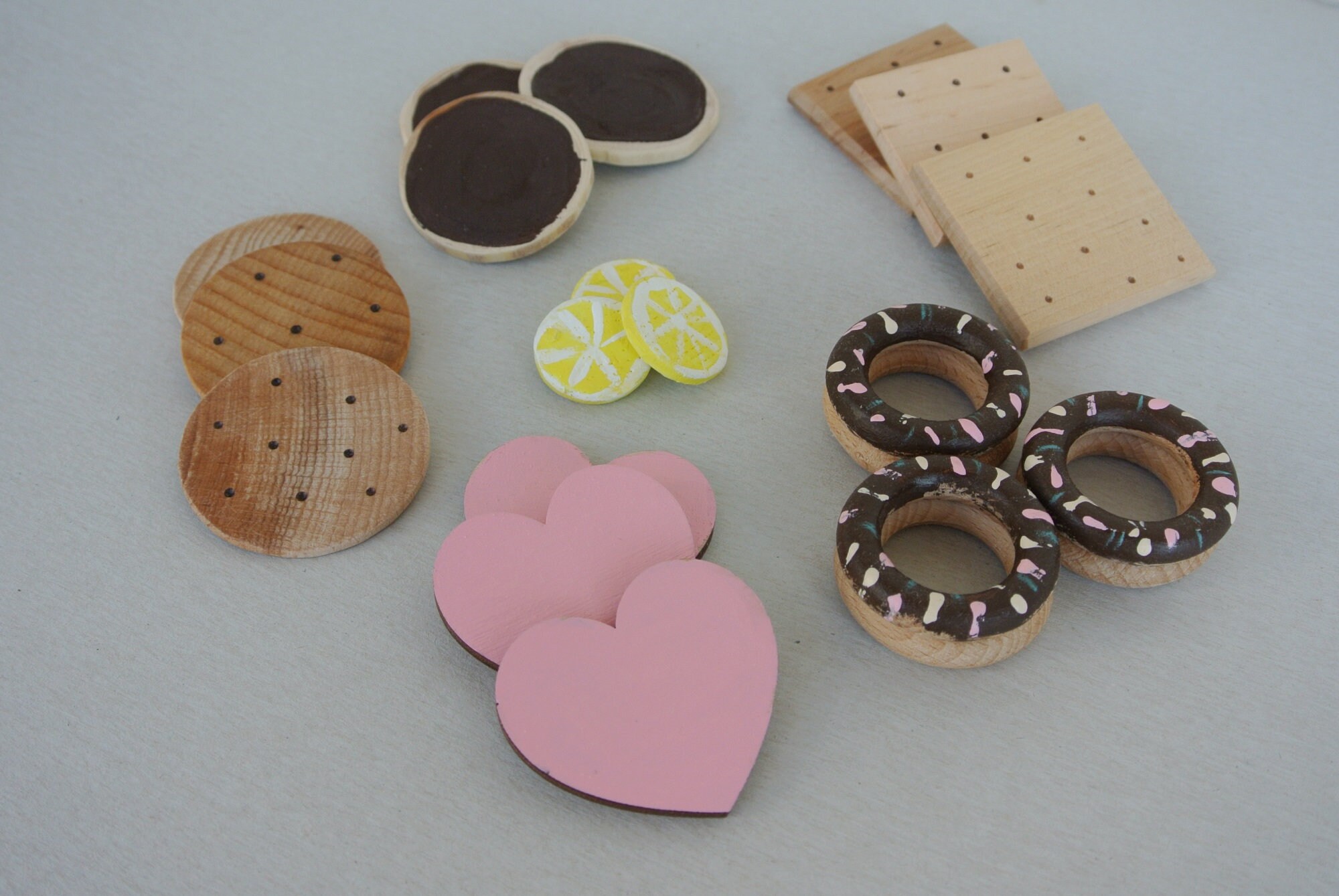 Wooden cookies. Bakery set kids. Play bakery wood set. Wooden Etsy