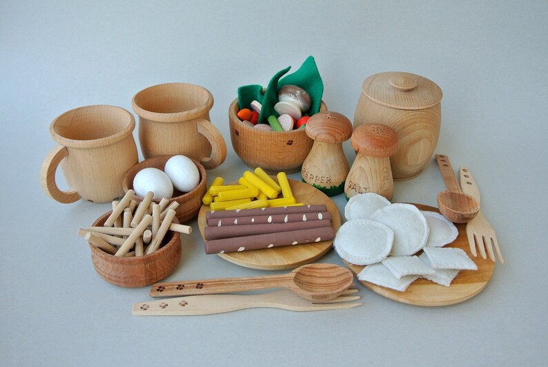 childrens wooden play food