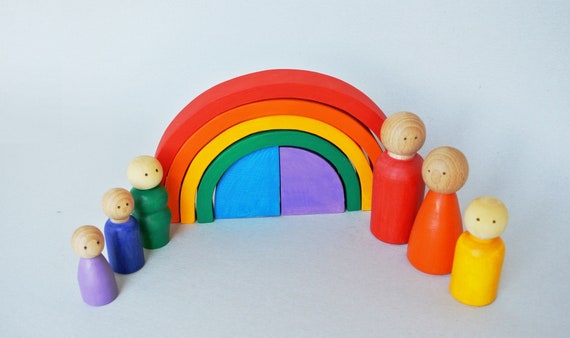 rainbow toy wooden