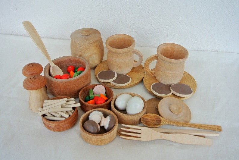 childrens wooden play food