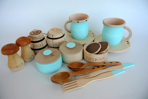 toy tea set wooden