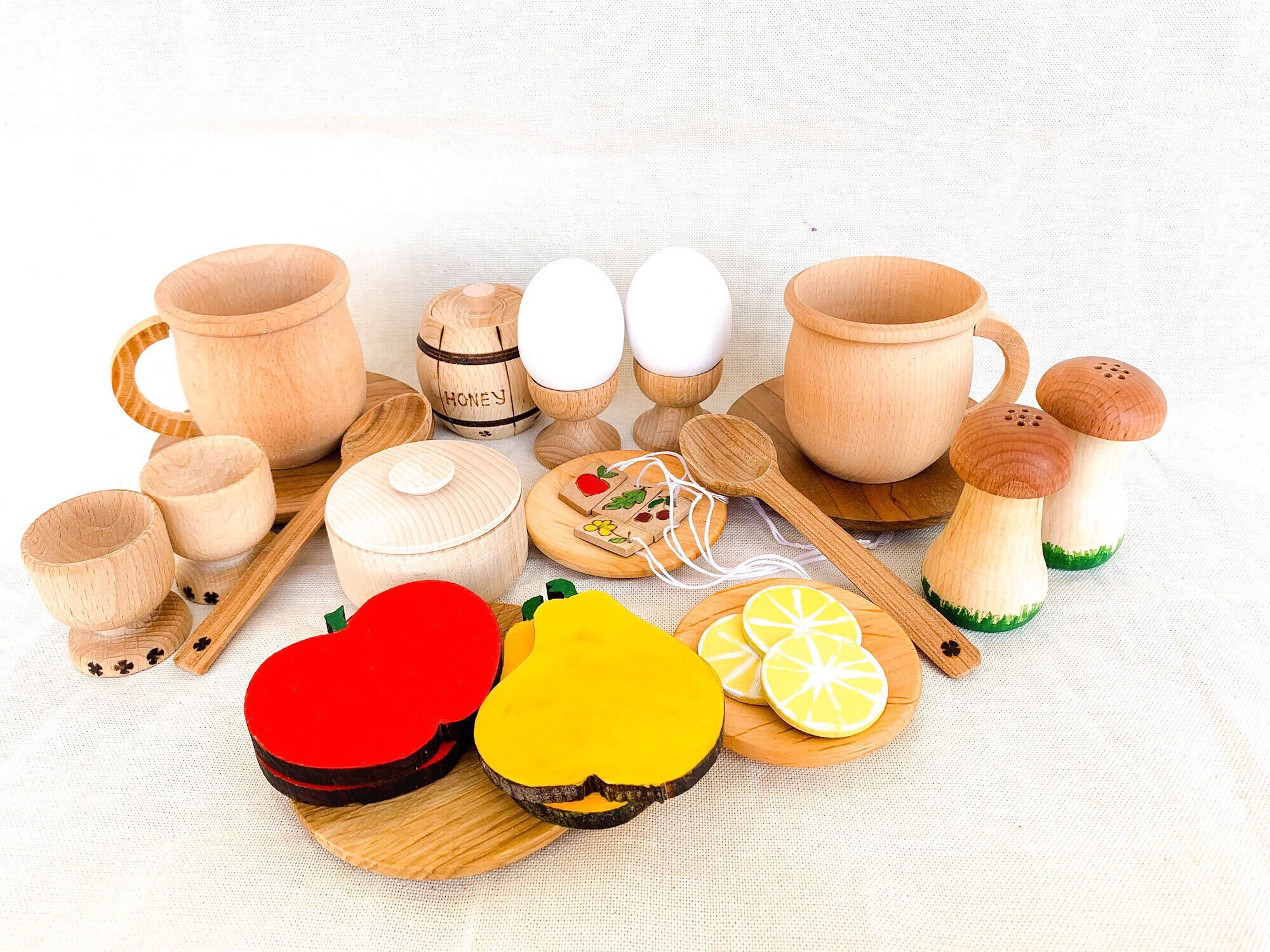 Play food kitchen toys 30pcs. Wooden food toys. Play kitchen Etsy