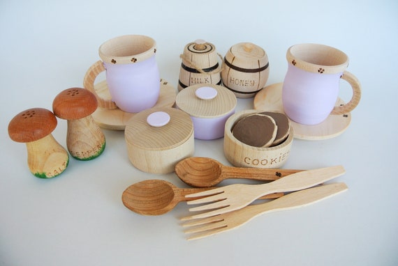 toy tea set wooden