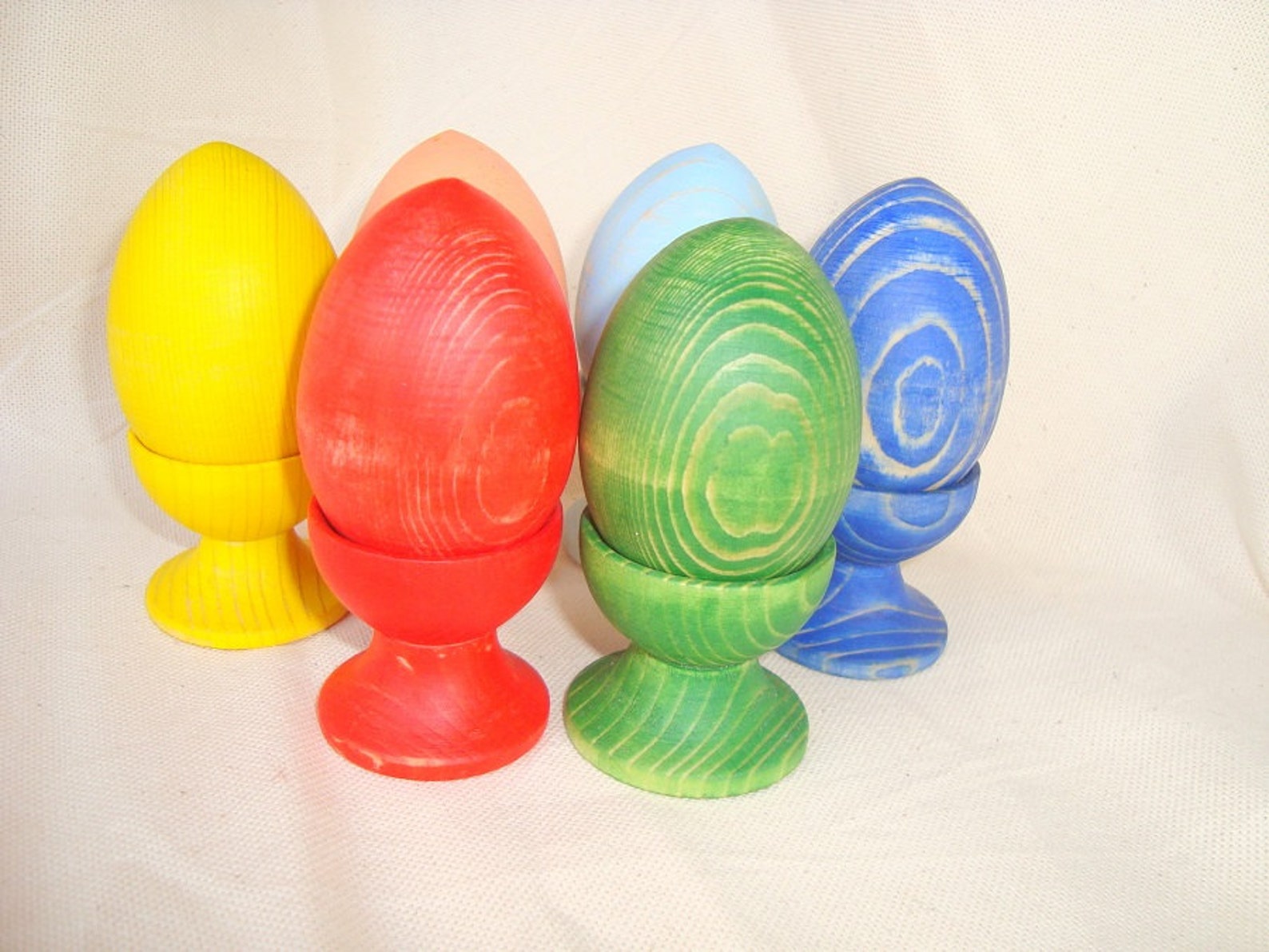 Sorting eggs. Wood rainbow eggs. Wooden eggs. Wooden toys. Etsy