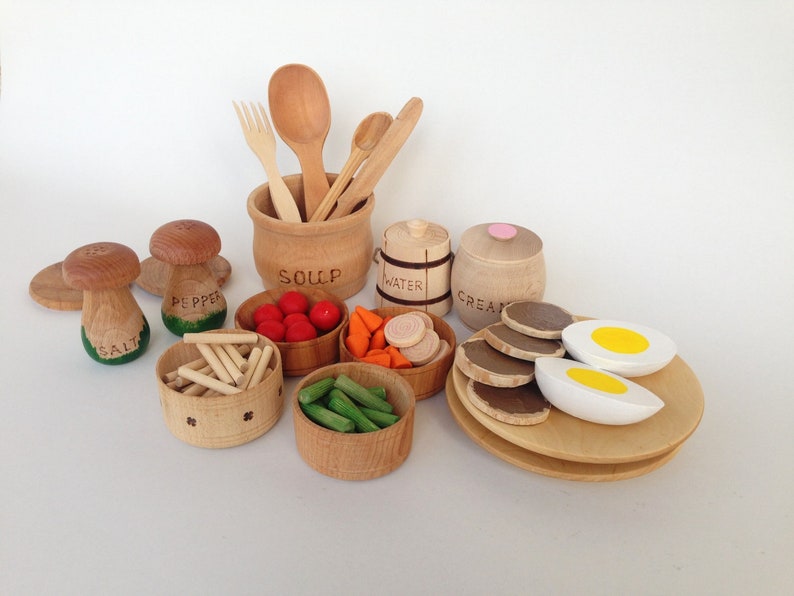 Play Kitchen Wooden Set. Play Food. Wooden Food Toys. Play Etsy Australia