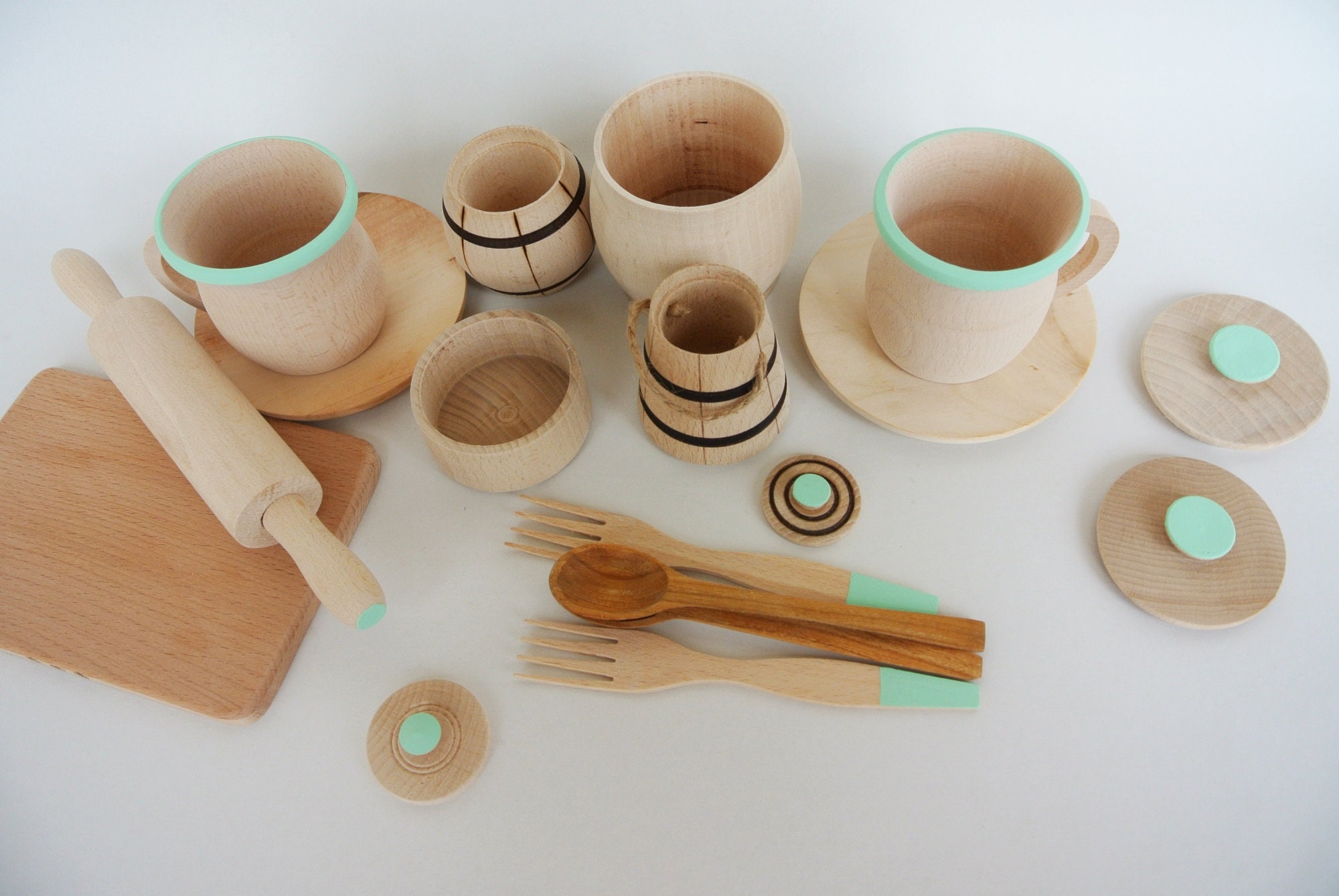 Wooden kitchen toys. Kids baking toys. Kids play kitchen. Etsy