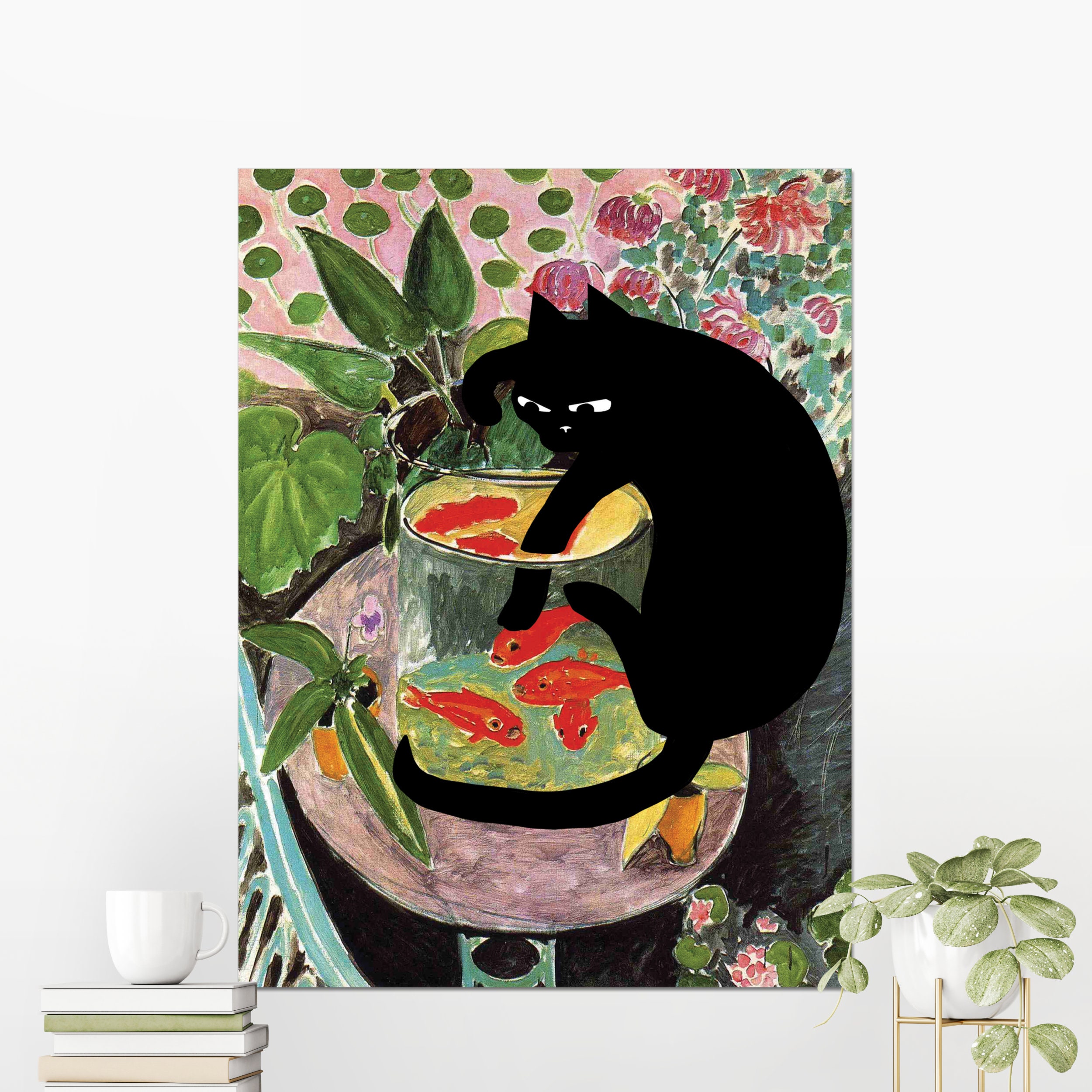 Matisse Goldfish With Cat Famous Paintings With Cats Defaced - Etsy ...