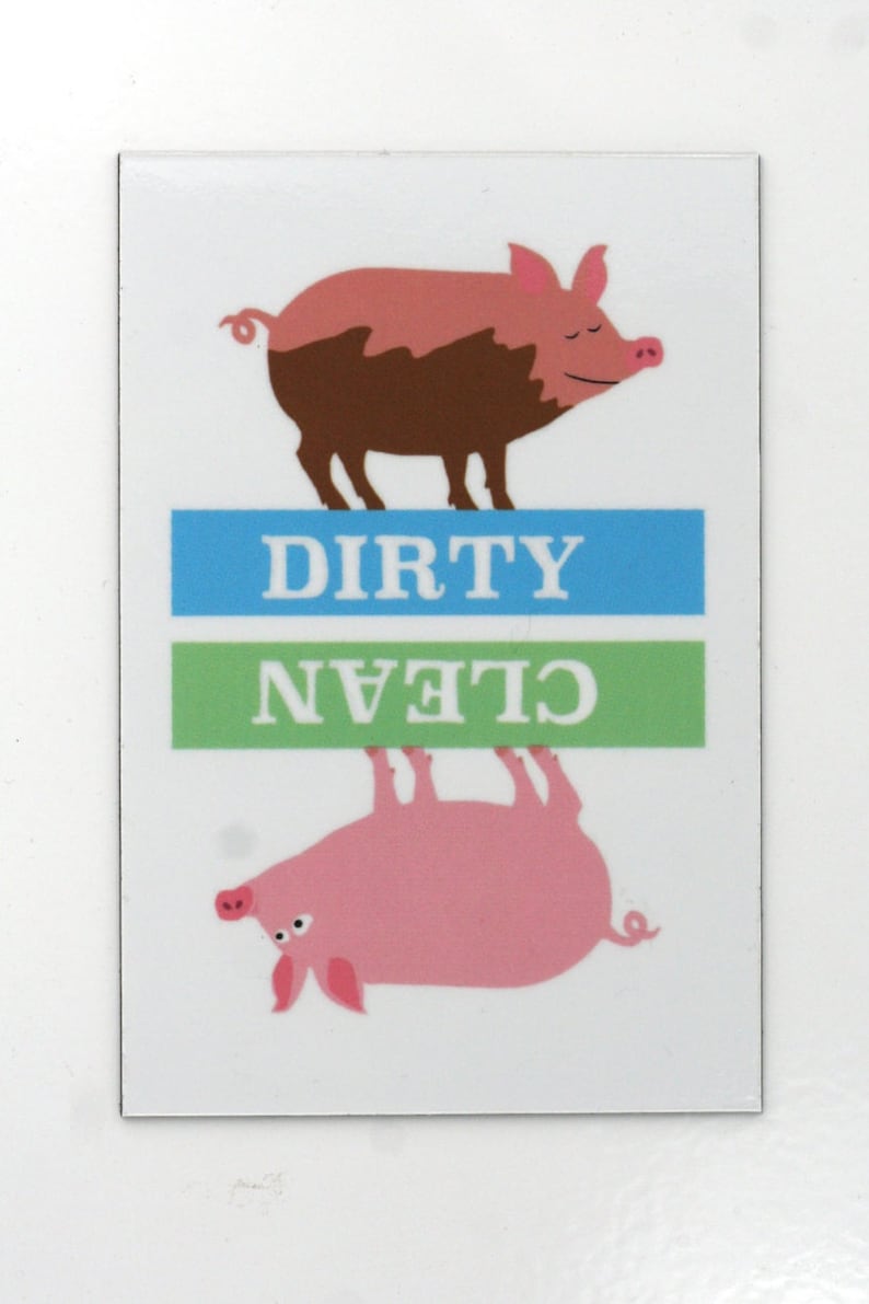Clean Dirty Dishwasher Clean Dirty Pig Etsy