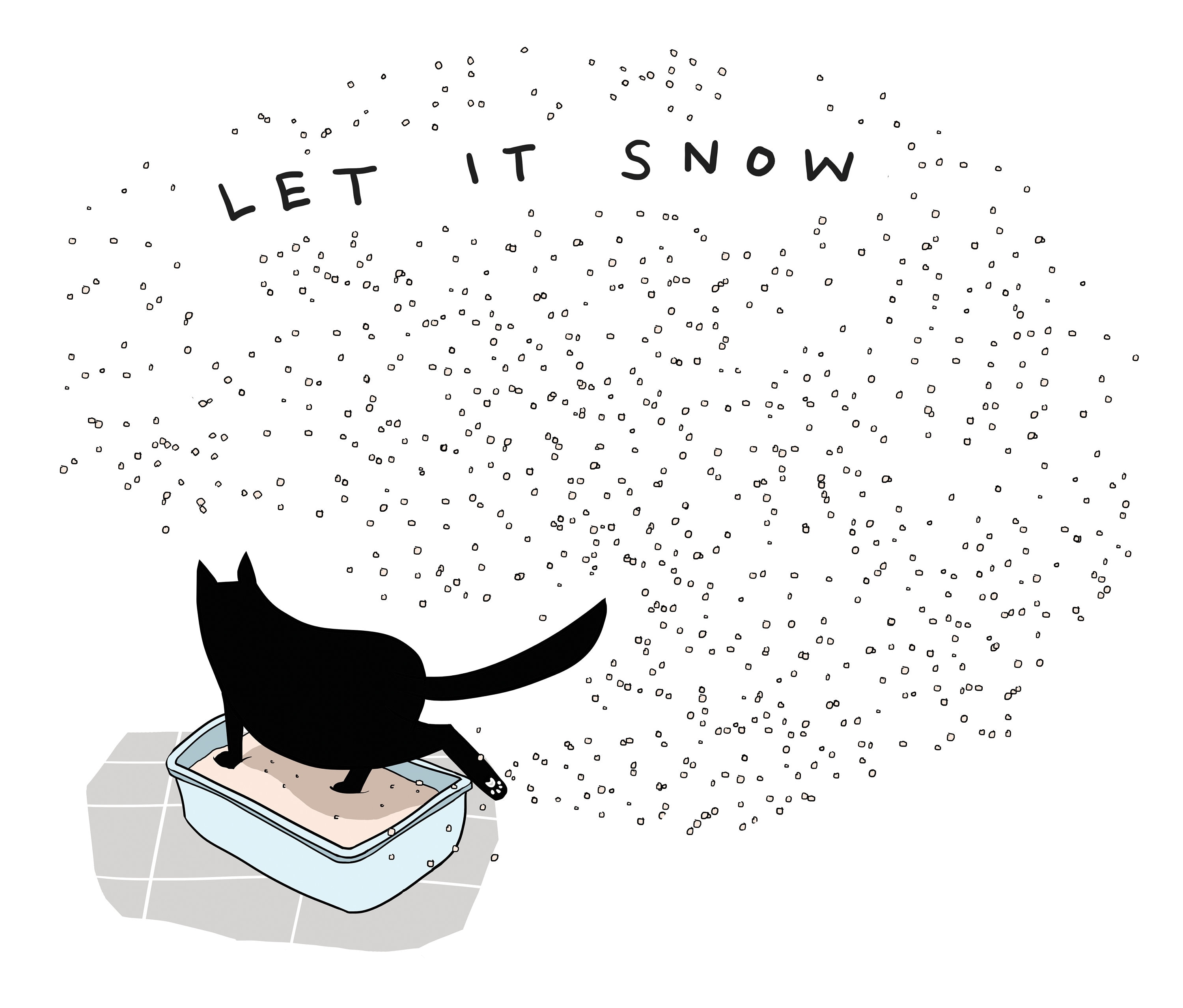 Funny Black Cat Christmas Card, Kitty Litter Holiday Card - Etsy