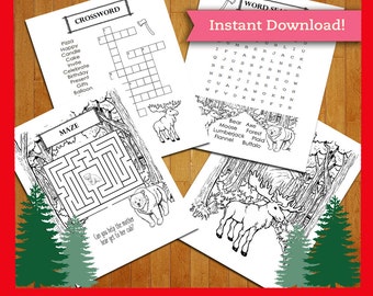 Lumberjack Printable Coloring Page And Activity Sheets Pack