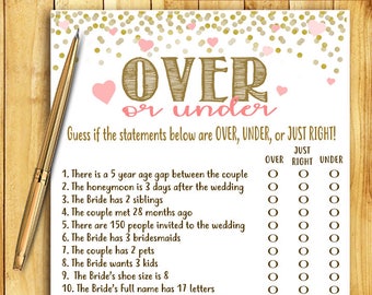 Over and under game | Etsy