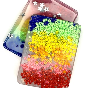 Skin Picking Pad Fidget Toy - PICK PALETTE Rainbow Stars Texture to Pick, Dig and Peel - OCD Dermatillomania Alternative