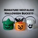 Miniature Halloween Buckets - Nostalgic Decorations - Tiny McBuckets - 1990s Kids Toys  - Tabletop Halloween Decor 