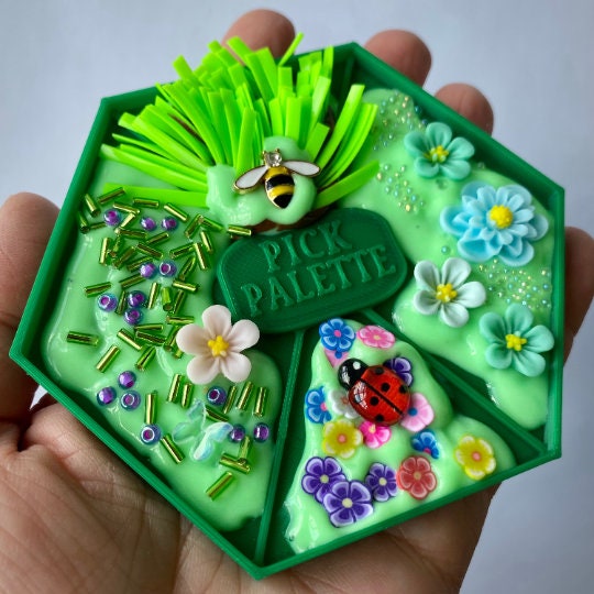 Pick Palette Skin Picking Fidget Toy Adult Teen Bundle - Garden Texture Floral to Pick, Dig and Peel - Anxiety Kit Desk Toy