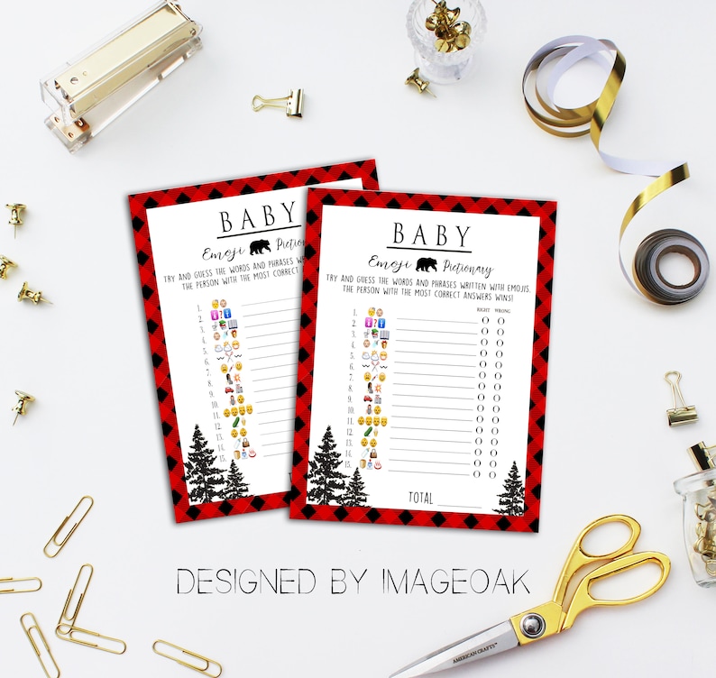 Buffalo Plaid Woodland Instant Printable Digital Download Winter Christmas Activities /& Games Lumberjack Baby Shower Game Bundle Pack