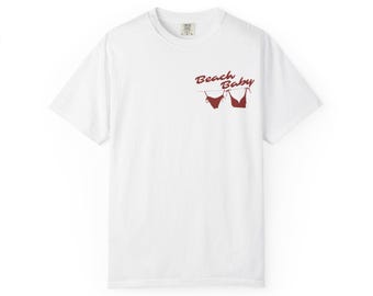 Uniseks kledingstukgeverfd T-shirt