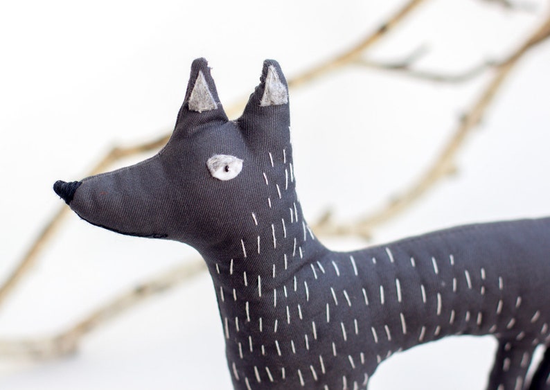 Stuffed Animal Wolf Plush Wolf Wolf Stuffed Toy Cute Wolf Etsy