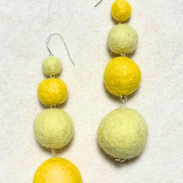 Wool Earrings Etsy