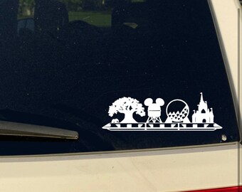 Four Parks / Monorail/ Disney / Decal / Vinyl Decal / Car Decal / Laptop Decal
