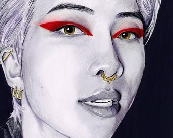 RM / Kim Namjoon / BTS / Bangtan / Portrait / Print / fanart