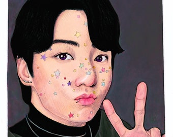 JK / Jeon Jungkook / BTS / Bangtan / Print / Portrait / fanart