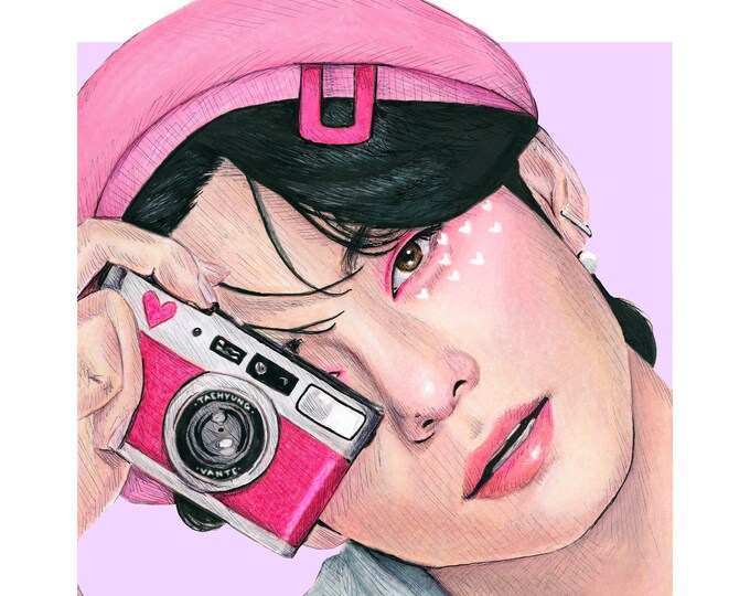 Featured listing image: Kim Taehyung / V / BTS / Bangtan / Vante / TaTa / Print / Portrait / fanart