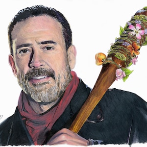 Negan / Jeffrey Dean Morgan / Walking Dead Wydrukuj Portret