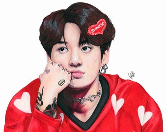 Jeon Jungkook / JK / BTS / Bangtan / Kookie / Print / Portrait / fanart