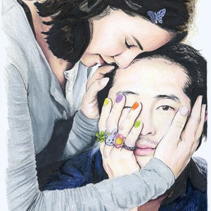 Glenn / Maggie / Walking Dead Wydrukuj Portret