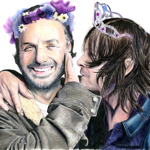 Rick Grimes / Andrew Lincoln / Daryl Dixon / Norman Reedus / Walking Dead Drukuj Portret