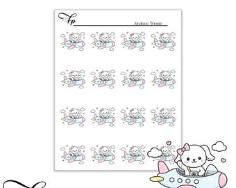 Airplane Winnie Planner Stickers