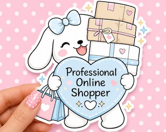 Professional Online Shopper— Waterproof Die Cut Decal