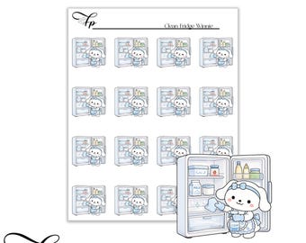 Clean the Fridge Winnie Planner Sticker Sheet — Hand Drawn Doodles