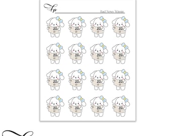 Bad News Winnie Planner Stickers