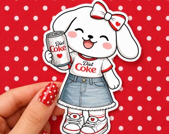Diet Soda Winnie Vinyl Sticker – Waterproof Die Cut Decal
