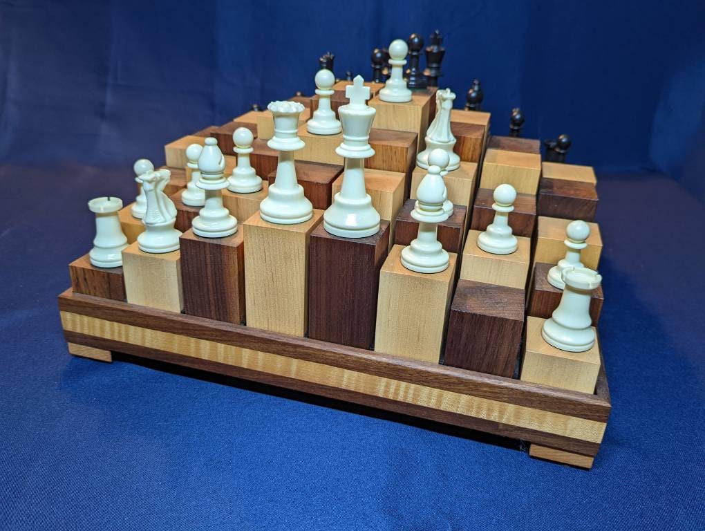 Play Chess at the Next Level With the Adjustable 3D Chess Board Confuse  Your Opponent Change the Home Décor Display the Queen's Gambit 