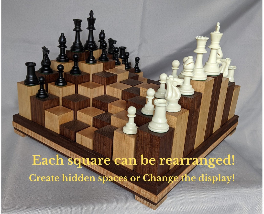 Play Chess at the Next Level With the Adjustable 3D Chess Board Confuse  Your Opponent Change the Home Décor Display the Queen's Gambit 