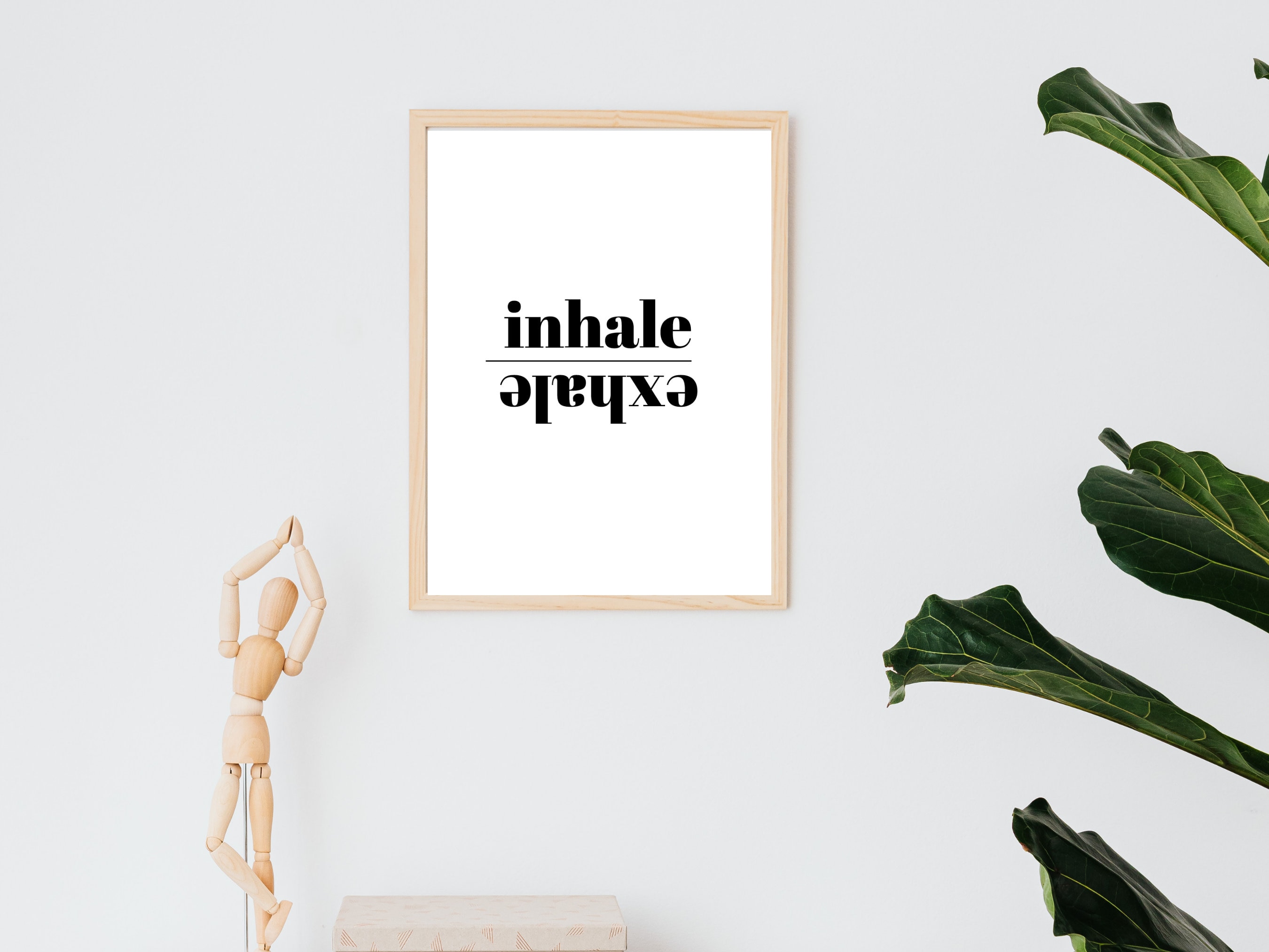Inhale Visual Inhale Exhale Wall Art, Digital Download Print, Printable Wall Art ...