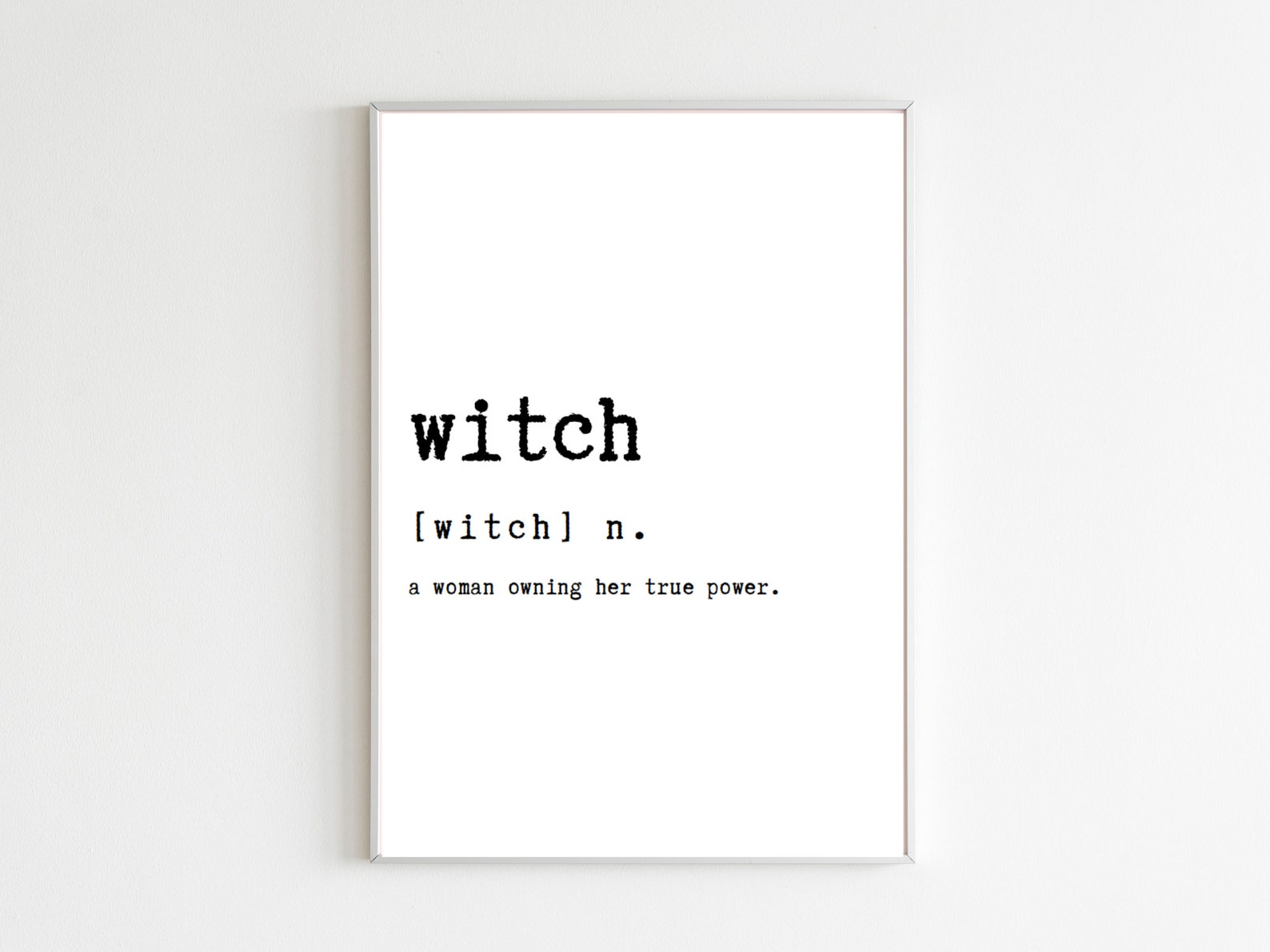 Witch Definition Print Witch Definition Wall Art Witch Digital Print