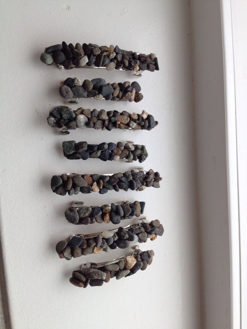 Beach hair beach stone gift woman beach stone hair clip, beach hair dont care barrett beach wedding beach barrett chip hair clip